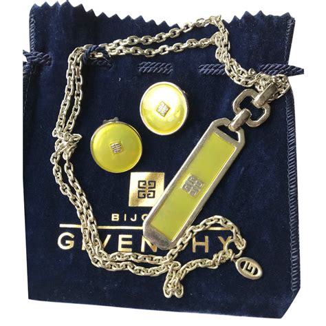 givenchy big chain|givenchy necklace and earring set.